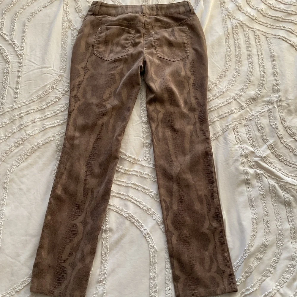 Chico's Brown Snake Print Pants - Picture 3 of 6